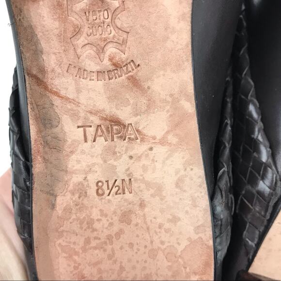 Brighton Tapa Leather Embellished Mules Brown 8.5N - Picture 8 of 8